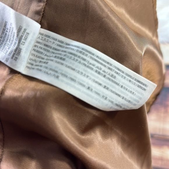 RELISTED Abercrombie & Fitch Brown Vegan Suede Button Down Skirt - Picture 6 of 6